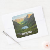 Snowdonia National Park Wales Reizen Vierkante Sticker (Envelop)