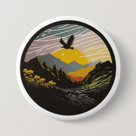 Snowdonia Ronde Button 7,6 Cm (Voorkant)