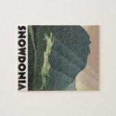 Snowdonia vintage-stijl vakantieposter. legpuzzel (Horizontaal)