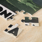 Snowdonia vintage-stijl vakantieposter. legpuzzel (Zijkant)