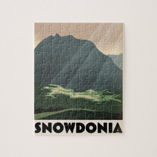 Snowdonia vintage-stijl vakantieposter. legpuzzel (Verticaal)