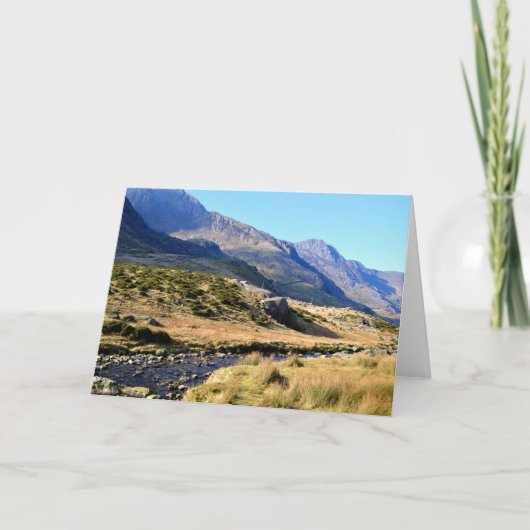 Snowdonische bergen feestdagen kaart (Voorkant)