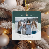 Snowdrift | Aangepaste kleurenblokfoto Keramisch Ornament