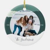 Snowdrift | Aangepaste kleurenblokfoto Keramisch Ornament (Achterkant)