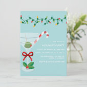 Snowdrift Christmas Holiday Cocktail Party Kaart (Staand voorkant)