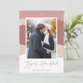 Snowdrift | Colorblock verticale foto Hanukkah Feestdagenkaart (Staand voorkant)
