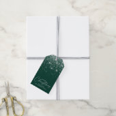 Snowdrift Green Merry kerst Cadeaulabel (Met Touw)