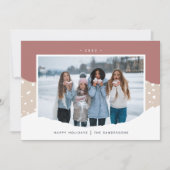 Snowdrift | Horizontaal kleurenblok Feestdagenkaart (Voorkant)