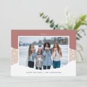 Snowdrift | Horizontaal kleurenblok Feestdagenkaart (Staand voorkant)