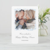 Snowdrift Lijst Fotodag Feestdagenkaart (Staand voorkant)