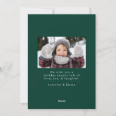 Snowdrift Merry Green Photo Feestdagenkaart (Achterkant)