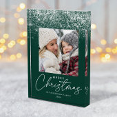 Snowdrift Merry kerst Green Holiday Fotoblokken