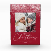 Snowdrift Merry kerstcadeautje Fotoblokken (Voorkant)