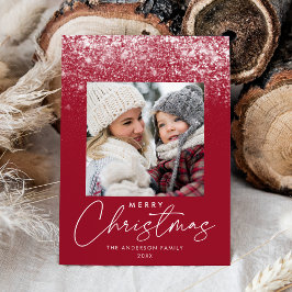 Snowdrift Merry Kerstkerkernbes Foto Feestdagenkaart