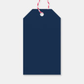 Snowdrift Navy Blue Merry kerst Cadeaulabel (Achterkant)