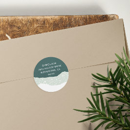 Snowdrift | Terugkeeradres feestdag Ronde Sticker