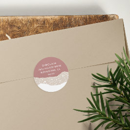 Snowdrift | Terugkeeradres feestdag Ronde Sticker