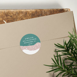 Snowdrift | Terugkeeradres feestdag Ronde Sticker