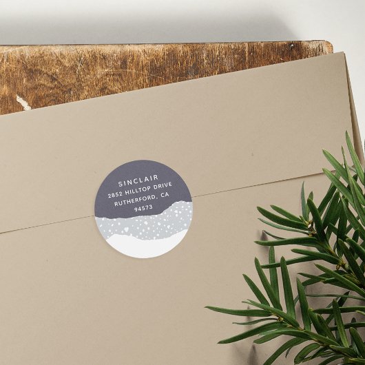 Snowdrift | Terugkeeradres feestdag Ronde Sticker