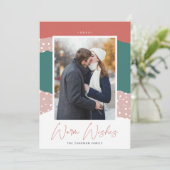 Snowdrift | Verticale fotografie kleurenblok Feestdagenkaart (Staand voorkant)