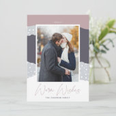 Snowdrift | Verticale fotografie van Colorblock Feestdagenkaart (Staand voorkant)