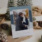 Snowdrift | Verticale fotografie van Colorblock Folie Feestdagenkaart