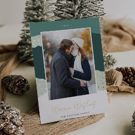 Snowdrift | Verticale fotografie van Colorblock Folie Feestdagenkaart