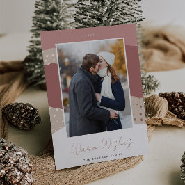 Snowdrift | Verticale fotografie van Colorblock Folie Feestdagenkaart