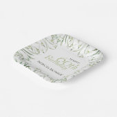 Snowdrop 60th Birthday Watercolor Botanical Papieren Bordje (Gebogen)