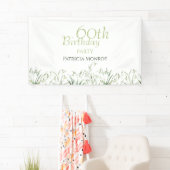 Snowdrop 60th Birthday Watercolor Botanical Spandoek (Insitu)