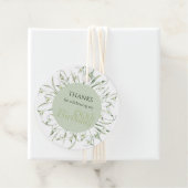 Snowdrop 60th Birthday Watercolor Botanical Thanks Bedankjes Labels (In situ)