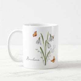 Snowdrop Birth Month Flower Koffiemok