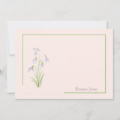 Snowdrop Bloemen Gepersonaliseerde Stationery Kaar Kaart (Voorkant)