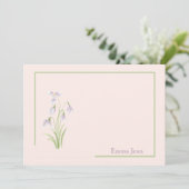 Snowdrop Bloemen Gepersonaliseerde Stationery Kaar Kaart (Staand voorkant)