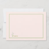 Snowdrop Bloemen Gepersonaliseerde Stationery Kaar Kaart (Achterkant)