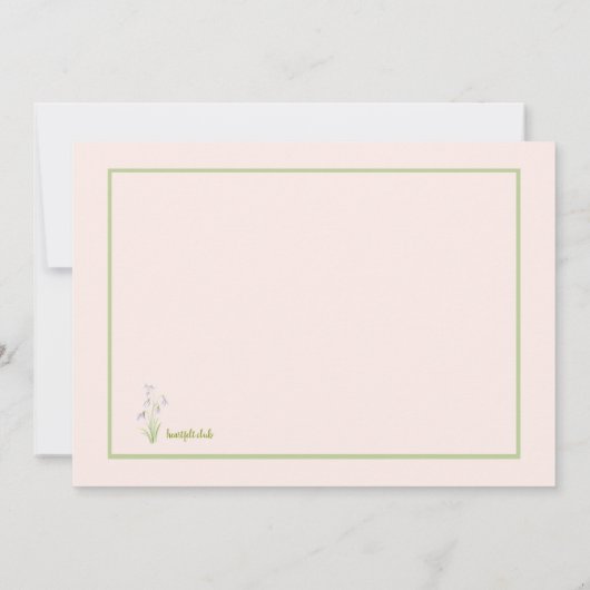 Snowdrop Bloemen Gepersonaliseerde Stationery Kaar Kaart (Achterkant)