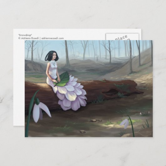 Snowdrop Briefkaart (Voorkant / Achterkant)