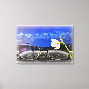 Snowdrop-brillen Canvas Afdruk