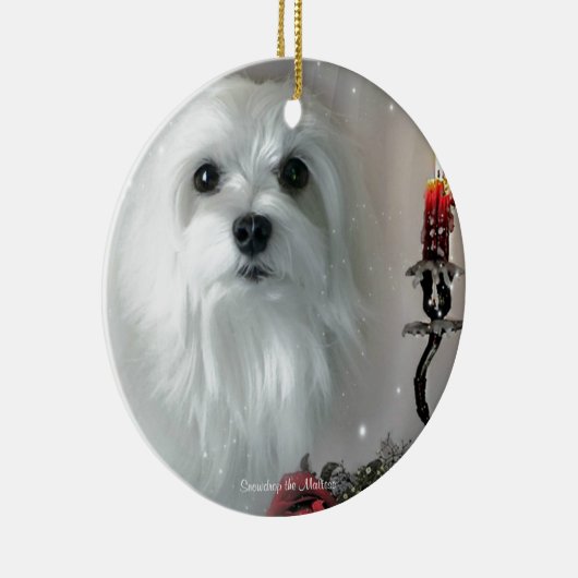 Snowdrop de Maltese Keramisch Ornament (Rechts)