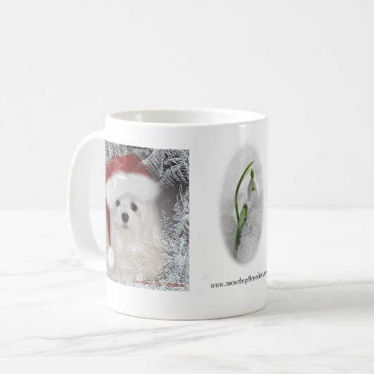 Snowdrop de Maltese kerstMok Koffiemok (Voorkant links)