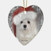 Snowdrop de Maltese kerstversiering Keramisch Ornament (Links)