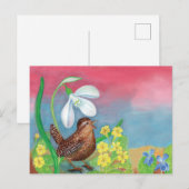 Snowdrop en broekvogel briefkaart (Voorkant / Achterkant)