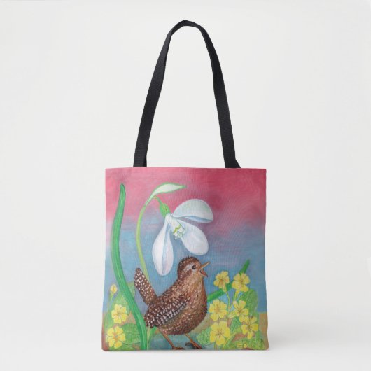 Snowdrop en broekvogel tote bag (Voorkant)