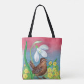 Snowdrop en broekvogel tote bag (Achterkant)