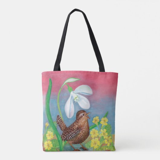 Snowdrop en broekvogel tote bag (Achterkant)