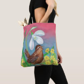 Snowdrop en broekvogel tote bag (Dichtbij)
