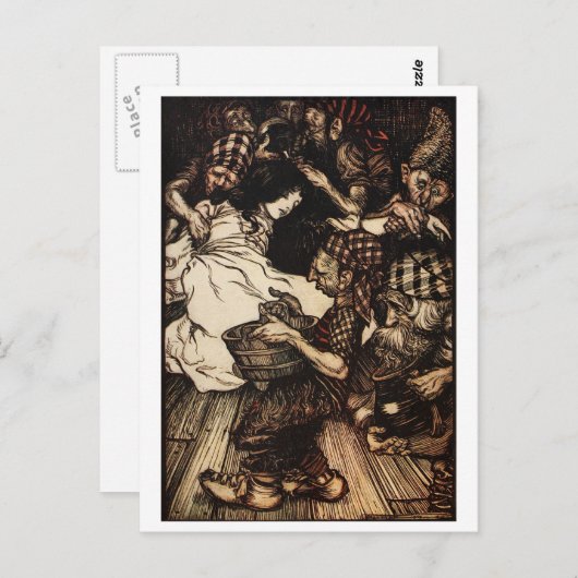 Snowdrop en de Dwarfs Briefkaart (Voorkant / Achterkant)