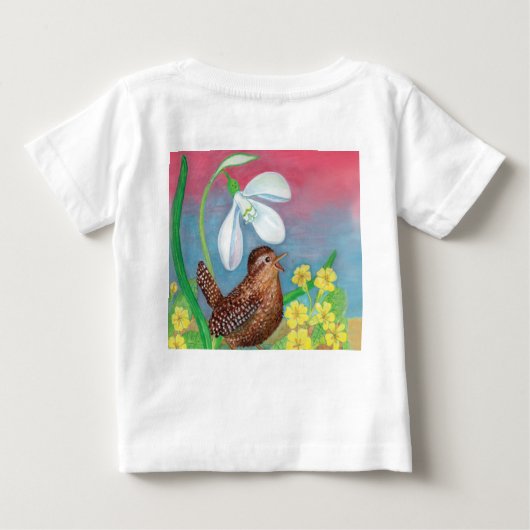 Snowdrop en kruivogel roepen de lente op (Achterkant)