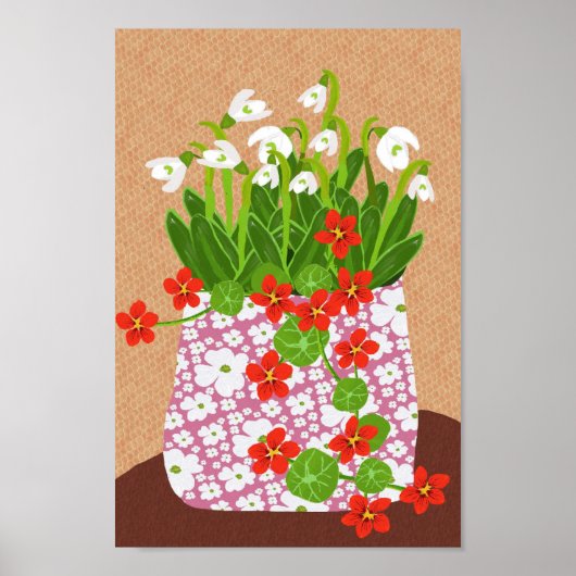 Snowdrop en Nasturtium Poster (Voorkant)