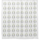 Snowdrop Fabric Pattern. Douchegordijn (Voorkant)